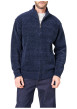 Thumbnail Gilet marine uni avec une coupe droite et des manches longues
