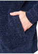 Thumbnail Gilet marine uni avec une coupe droite et des manches longues - Image 4