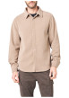 Thumbnail Chemise beige unie avec une coupe droite et des manches longues