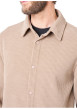 Thumbnail Chemise beige unie avec une coupe droite et des manches longues - Image 4