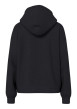 Thumbnail Gilet à capuche zippé noir uni avec une coupe droite et des manches longues - Image 2