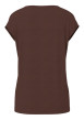 Thumbnail T-shirt marron uni avec une coupe ajustée et des manches courtes - Image 2