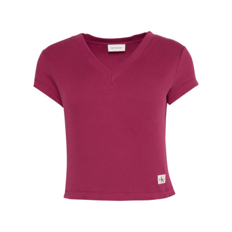 T-shirt en coton bordeaux pourvu d'une coupe...