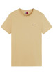 Thumbnail T-shirt en coton beige à coupe droite pourvu de manches courtes