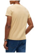 Thumbnail T-shirt en coton beige à coupe droite pourvu de manches courtes - Image 3
