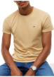 Thumbnail T-shirt en coton beige à coupe droite pourvu de manches courtes - Image 4