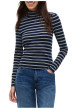 Thumbnail T-shirt en coton biologique marine à rayures pourvu d'une coupe ajustée - Image 2