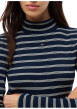 Thumbnail T-shirt en coton biologique marine à rayures pourvu d'une coupe ajustée - Image 4