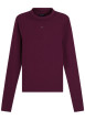 Thumbnail T-shirt en coton biologique bordeaux coupe ajustée pourvu d'un col montant