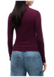 Thumbnail T-shirt en coton biologique bordeaux coupe ajustée pourvu d'un col montant - Image 3