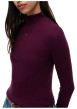 Thumbnail T-shirt en coton biologique bordeaux coupe ajustée pourvu d'un col montant - Image 4