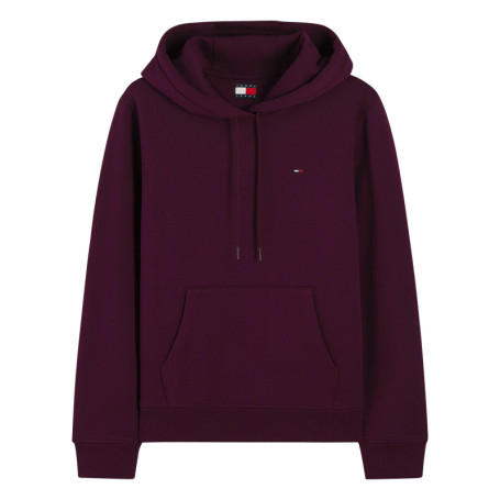 Sweat en coton mélangé bordeaux à coupe droite...