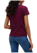Thumbnail T-shirt en coton biologique bordeaux à coupe droite pourvu d'un col rond - Image 3