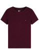 Thumbnail T-shirt en coton bordeaux à coupe droite pourvu d'un col rond