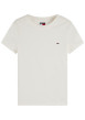 Thumbnail T-shirt en coton écru à coupe droite pourvu d'un col rond et de manches courtes