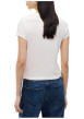 Thumbnail T-shirt en coton écru à coupe droite pourvu d'un col rond et de manches courtes - Image 3