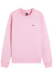 Thumbnail Sweat en coton mélangé rose à coupe droite pourvu d'un col rond