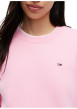 Thumbnail Sweat en coton mélangé rose à coupe droite pourvu d'un col rond - Image 4