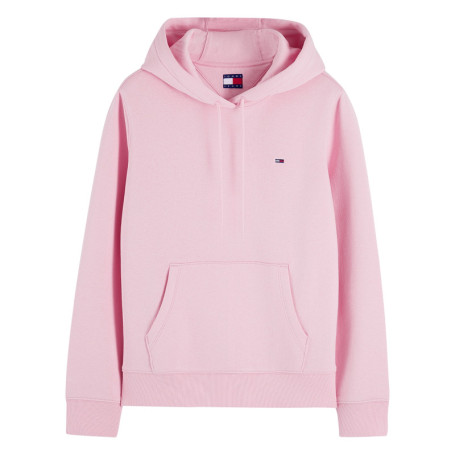 Sweat en coton mélangé rose à coupe droite...