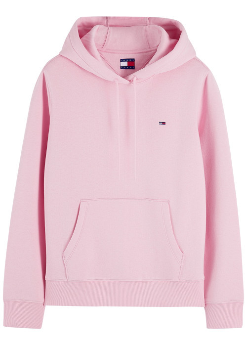 Sweat en coton mélangé rose à coupe droite...