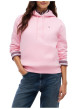 Thumbnail Sweat en coton mélangé rose à coupe droite pourvu d'un col à capuche - Image 2