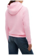 Thumbnail Sweat en coton mélangé rose à coupe droite pourvu d'un col à capuche - Image 3