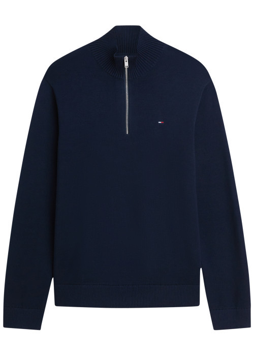 Pull en coton biologique marine à coupe droite...