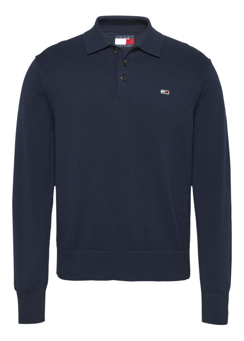 Pull en coton biologique marine à coupe droite...