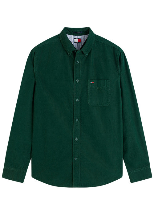 Chemise en coton biologique verte à coupe...