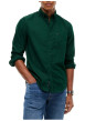 Thumbnail Chemise en coton biologique verte à coupe droite pourvue d'un col à revers - Image 2