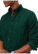 Thumbnail Chemise en coton biologique verte à coupe droite pourvue d'un col à revers - Image 4