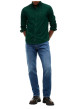 Thumbnail Chemise en coton biologique verte à coupe droite pourvue d'un col à revers - Image 5
