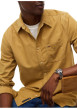 Thumbnail Chemise en coton biologique moutarde à coupe droite pourvue d'un col à revers - Image 4