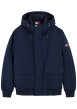 Thumbnail Blouson marine à coupe droite pourvu d'un col montant à capuche