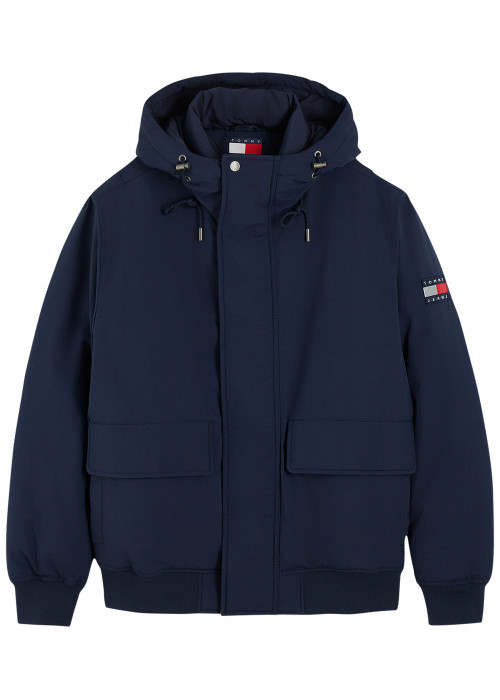 Blouson marine à coupe droite pourvu d'un col...