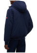 Thumbnail Blouson marine à coupe droite pourvu d'un col montant à capuche - Image 3