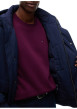 Thumbnail Blouson marine à coupe droite pourvu d'un col montant à capuche - Image 5