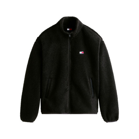 Sweat zippé noir pourvu d'une coupe droite et...