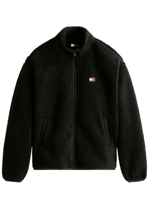 Sweat zippé noir pourvu d'une coupe droite et...