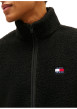 Thumbnail Sweat zippé noir pourvu d'une coupe droite et de poches plaquées - Image 4