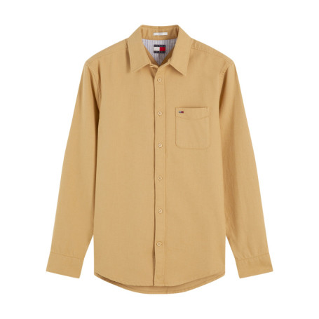Chemise en coton biologique beige à coupe...