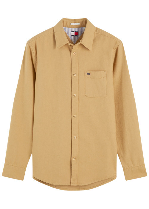 Chemise en coton biologique beige à coupe...