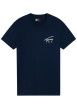 Thumbnail T-shirt en coton biologique marine à coupe droite pourvu d'un col rond