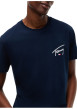 Thumbnail T-shirt en coton biologique marine à coupe droite pourvu d'un col rond - Image 4