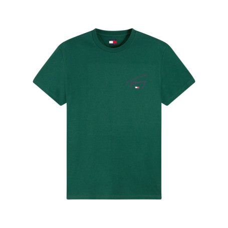 T-shirt en coton biologique vert à coupe droite...
