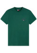 Thumbnail T-shirt en coton biologique vert à coupe droite pourvu d'un col rond