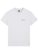 Thumbnail T-shirt en coton biologique gris à coupe droite pourvu d'un col rond