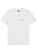 Thumbnail T-shirt en coton biologique blanc à coupe droite pourvu d'un col rond