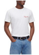 Thumbnail T-shirt en coton biologique blanc à coupe droite pourvu d'un col rond - Image 2