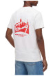 Thumbnail T-shirt en coton biologique blanc à coupe droite pourvu d'un col rond - Image 3